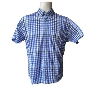 Barbour Short Sleeve Cotton Plaid Button Down Size M